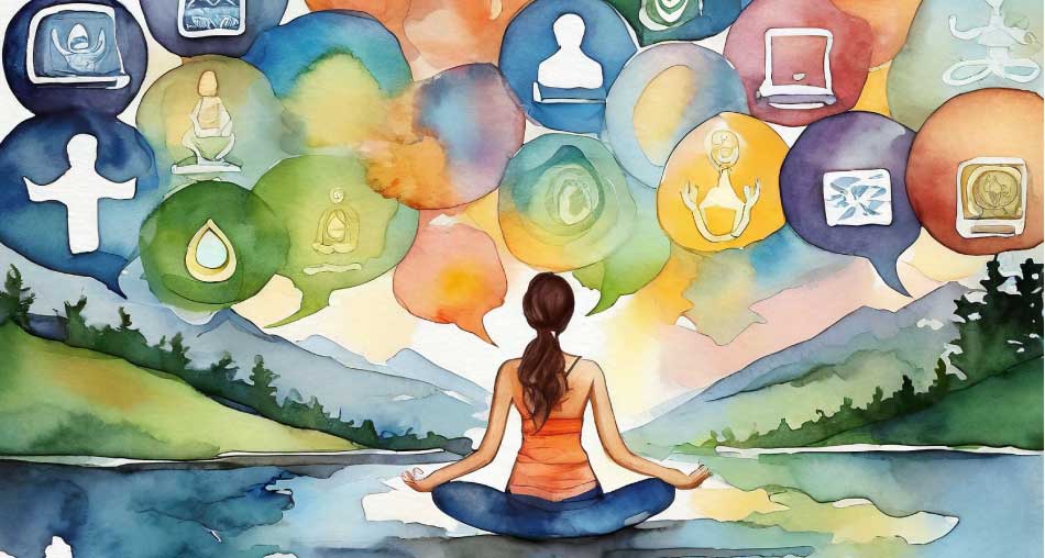 Illustration representing managing anxiety.