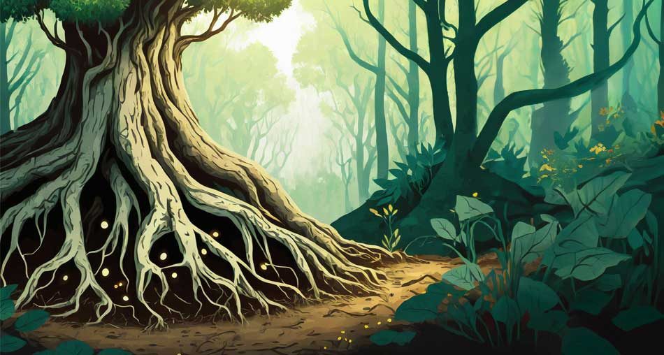 The forest representing the root of anxiety